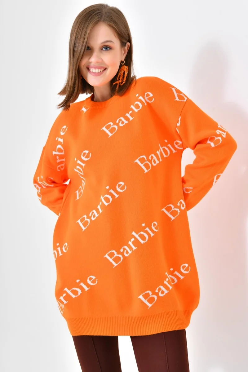 جارمي Ftz Women Barbie Sweater Orange
