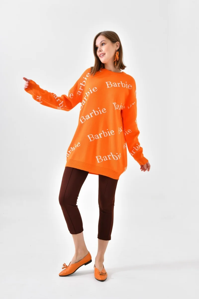 جارمي Ftz Women Barbie Sweater Orange