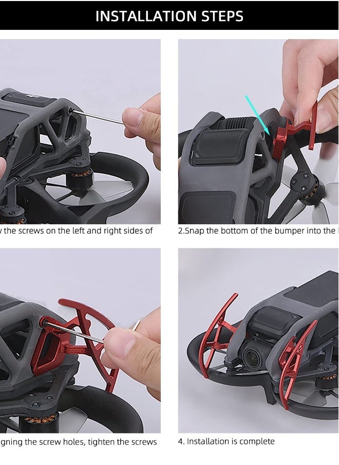 Generic - Gimbal Bumper for DJI Avata,PTZ Protect Bar Aluminum Alloy Anti-Collision Camera Guard FPV Drone Accessories, Red - Image 1