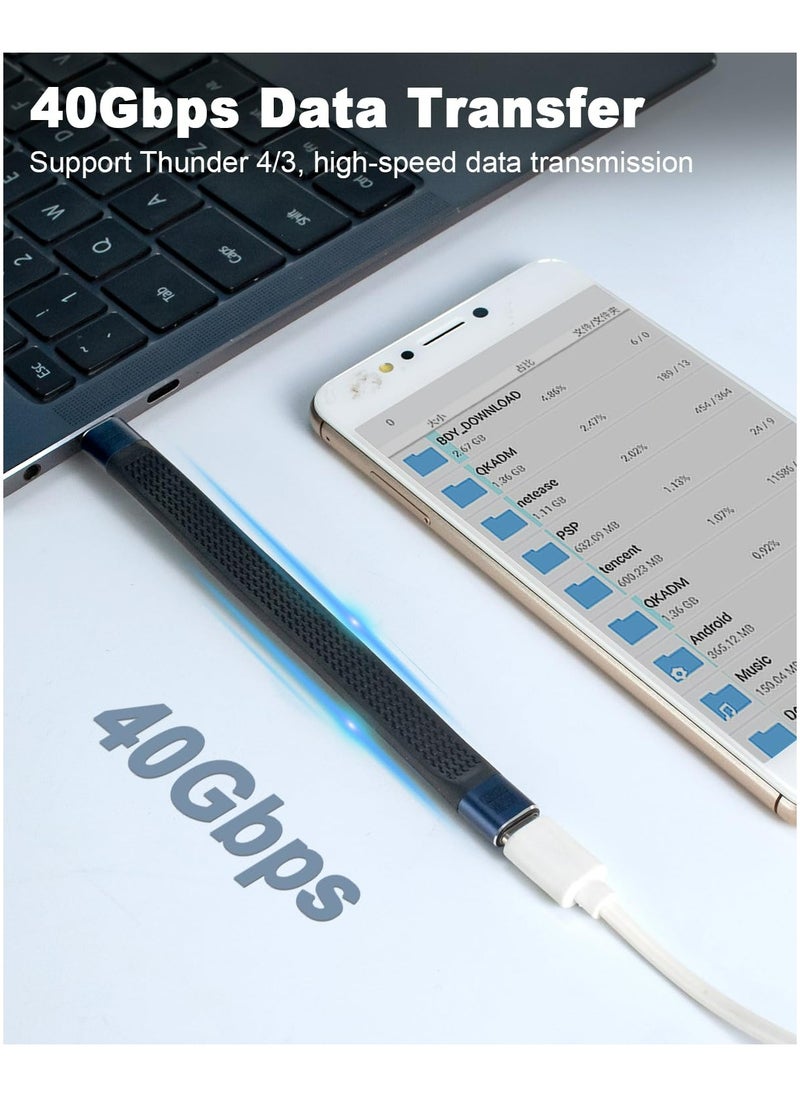 240W USB C to USB C Extension Cable, 40Gbps USB C Male to Female Cable, USB Type C Extension Cable Short with 8K Video for Thunderbolt 4, iPhone 15 and More 5Inch