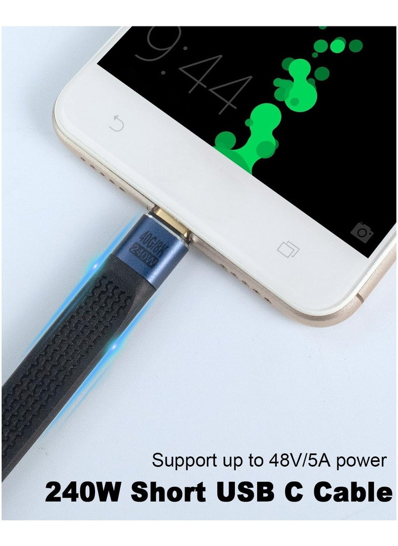 240W USB C to USB C Extension Cable, 40Gbps USB C Male to Female Cable, USB Type C Extension Cable Short with 8K Video for Thunderbolt 4, iPhone 15 and More 5Inch