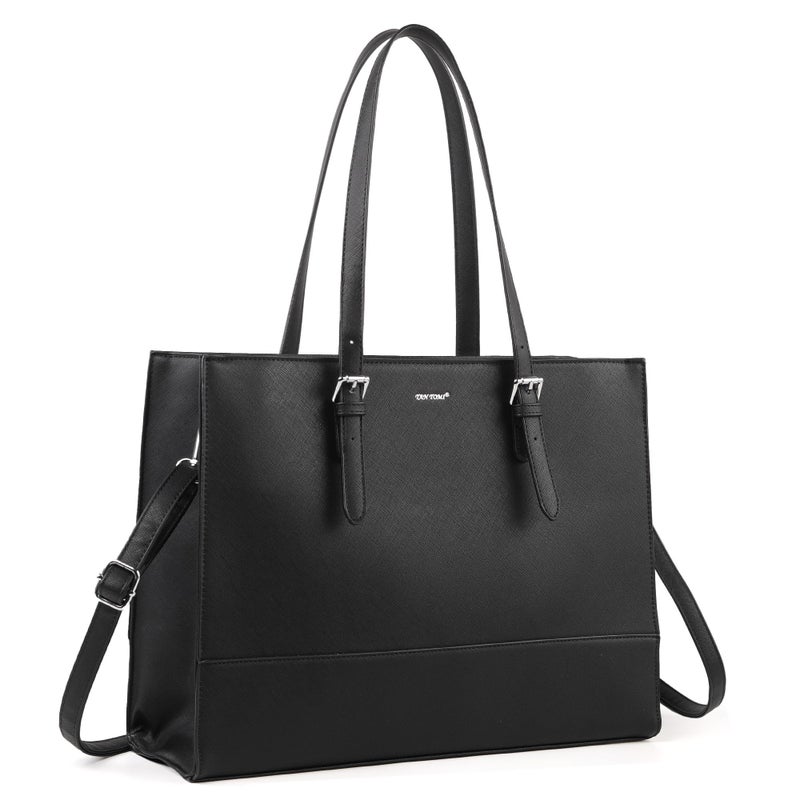 TANTOMI Laptop Tote Bag for Women, 15.6 Inch Work Bag Computer Business Shoulder Bag Office Briefcase Purse and Handbag - Image 1