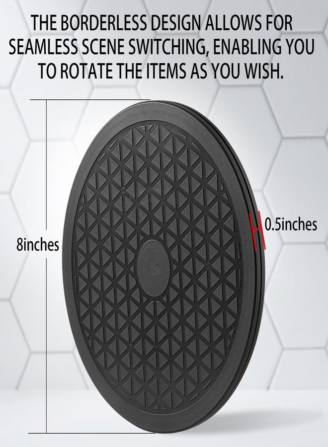 HSTECH 8 Inch Heavy Duty Rotating Swivel Stand - Lazy Susan with Steel Ball Bearings for Model Base/Rotating Plants/Crafts Stand Monitor/TV/Monitors/Potted Plants (360˚ Rotation) - Image 3