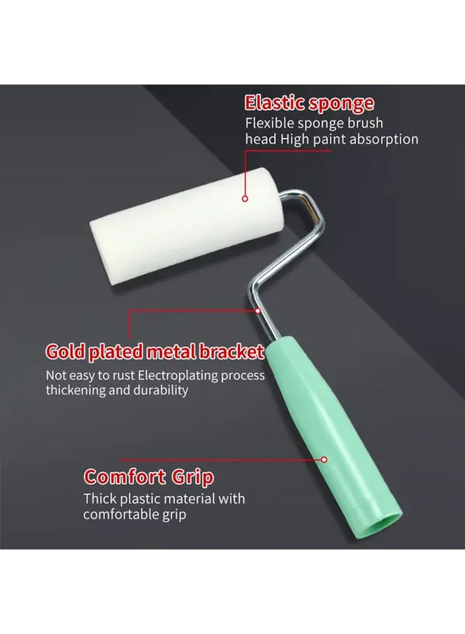5 قطع من مجموعة فرشاة الرول الإسفنجية لطلاء DIY وإصلاح المنزل وتشذيب الزوايا - Image 4