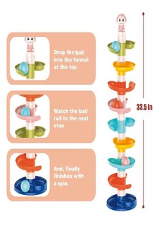 FUN LITTLE TOYS Ball Drop Toys for Toddler 1-3, 9 Layer Roll Swirling Ball Tower with 3 Balls, Ball Run Ramp for Baby Learning Development Educational Activities Toy Birthday Gift - pzsku/Z6DA2A1668FAA47468683Z/45/_/1685969771/823a1231-2186-4d4c-8bb8-7a022b93a4a8