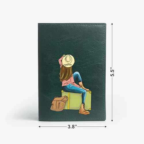 The Messy Corner |Vegan Leather Passport Cover| for Women – Forest Green |Travel Passport Holder| | Stylish & Secure Passport Case for Travel | Slim, Durable & Elegant |Travel Accessory| - Image 2