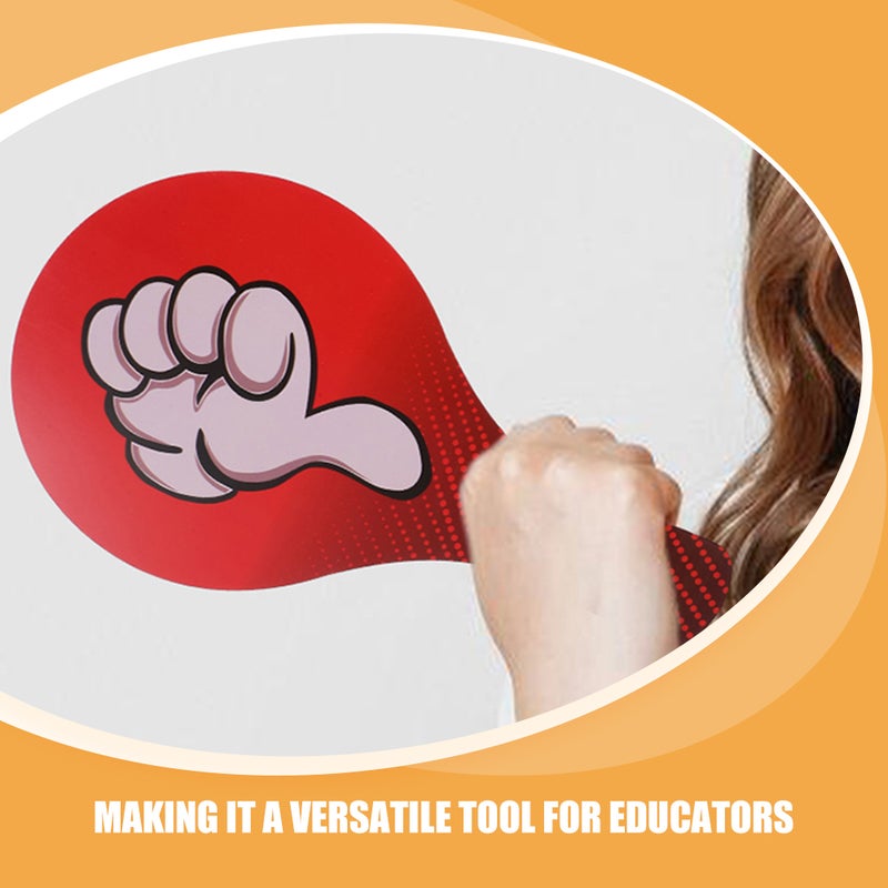 2pcs Thumbs Up Thumbs Down Paddles: 2pcs Voting Classroom Paddles Yes No Signs Effortless Communication Tools - Image 3