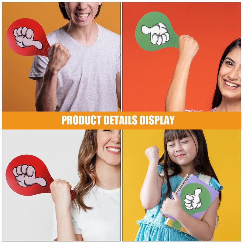 2pcs Thumbs Up Thumbs Down Paddles: 2pcs Voting Classroom Paddles Yes No Signs Effortless Communication Tools - Image 5