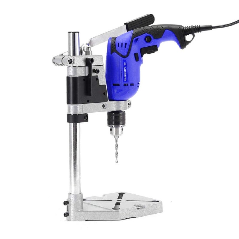 MAHARAJ Galaxy Hand Drill Machine Stand 400mm Mini Drill Stand Bench Press Aluminum Base Angle Drill 10 mm Chuck Size 400mm Hand Drill Stand CM4 Drill and Vice not Included  - Image 1