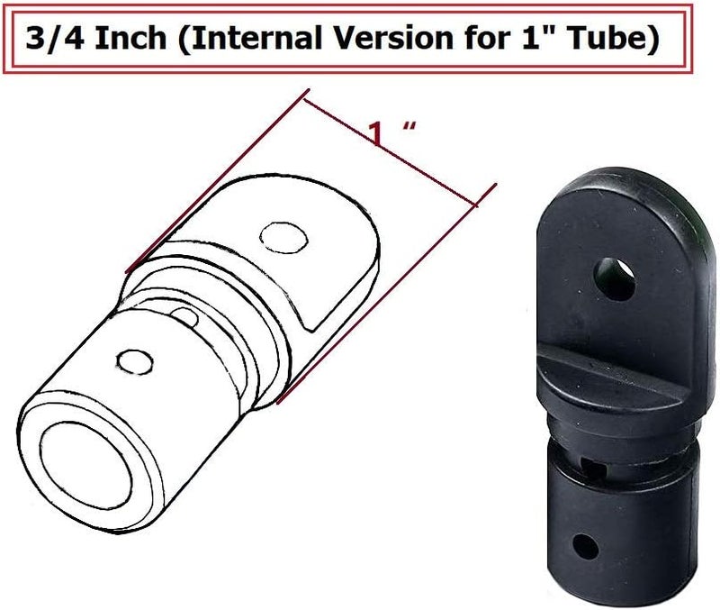 Thorn Boat Bimini Fittings Top Cover Cap Eye End Nylon Black Pack of 6 Black - Image 3
