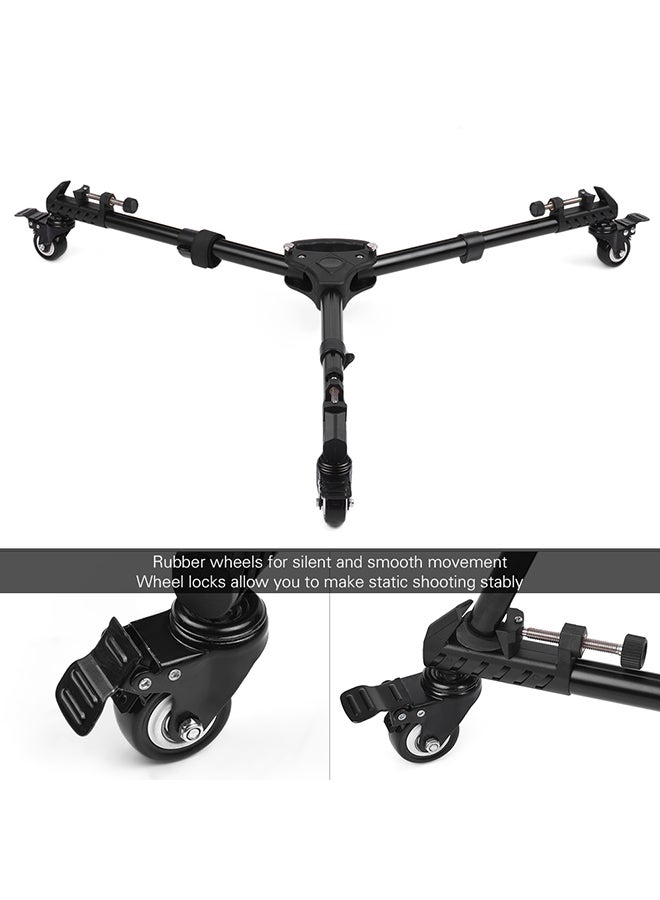 NIBEMINENT Tri-Wheel Tripod Dolly Black  - Image 4