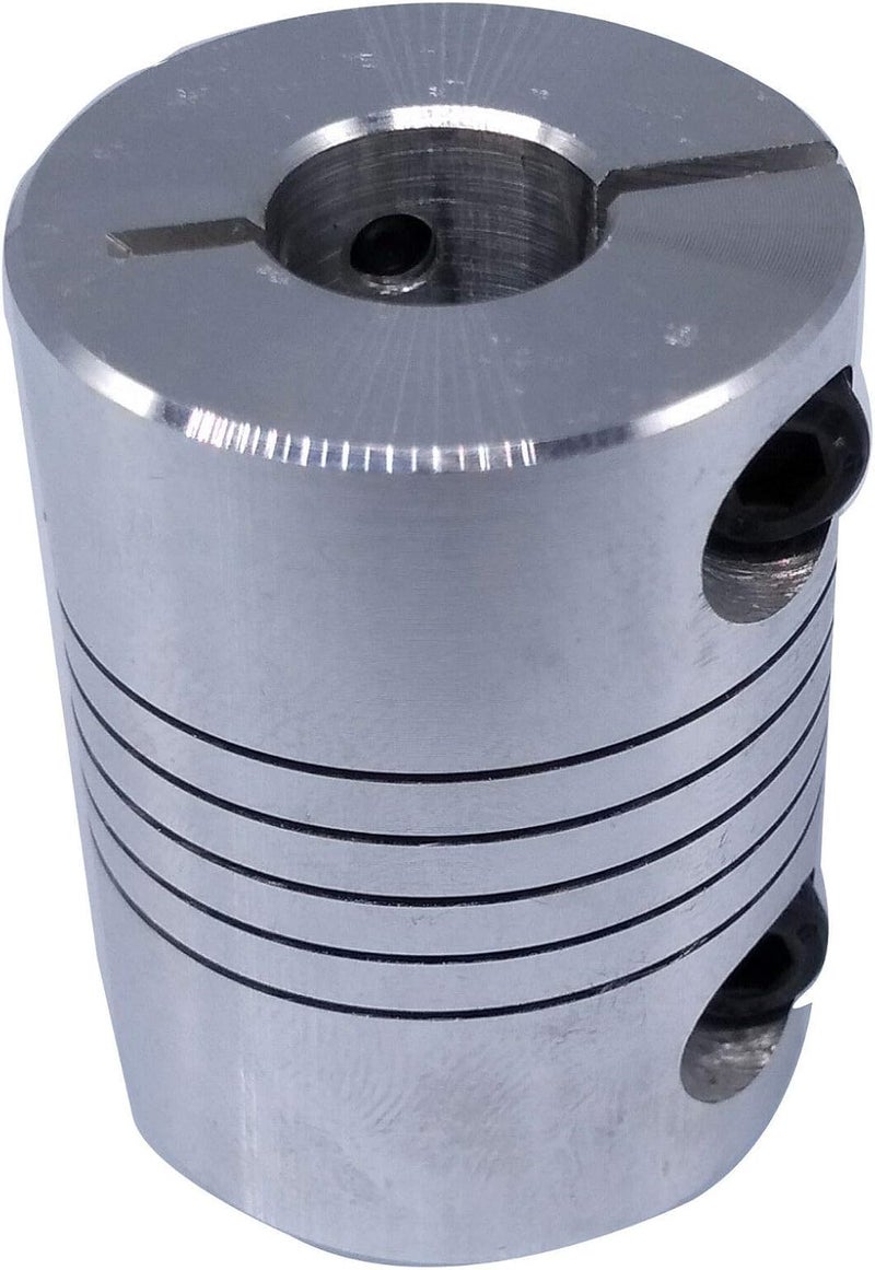 Yodaoke 6.35 x 9.5mm 1/4" x 3/8" Flexible Shaft Coupling Rigid Coupler D25 L30 - Image 1