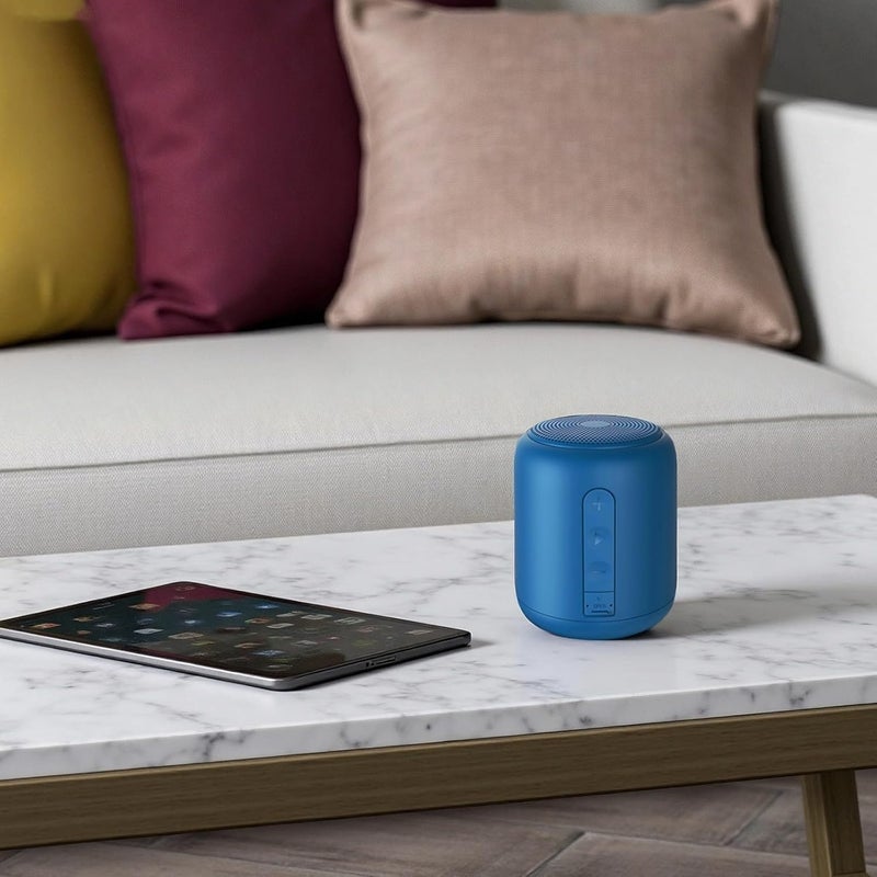 Wireless Subwoofer, Portable Speaker, Waterproof Ipx4, Wireless 5.0, 1200 Mah Battery, Compact Blue Design, 3.3 X 3.3 X 3.9 in - Image 4