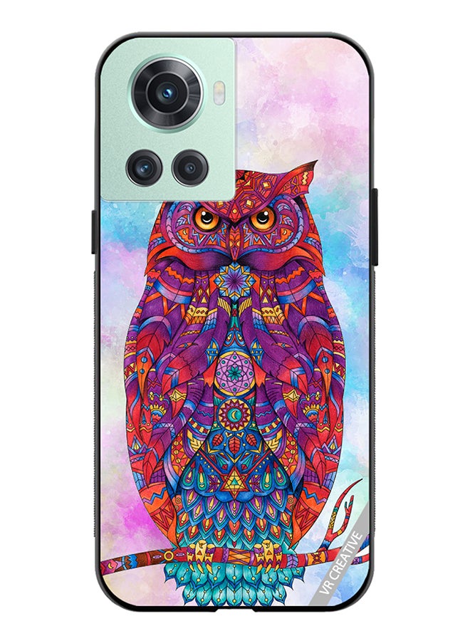 VR CREATIVE Protective Case Cover For OnePlus Ace Elegant Artistic Owl Design Multicolour - Image 1