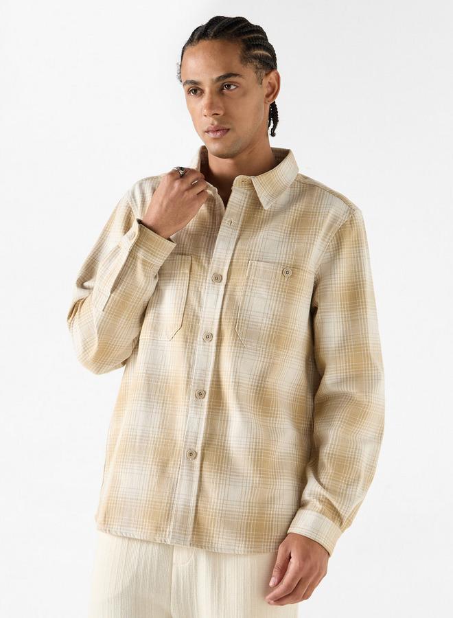 لي كوبر قميص مربعات بأكمام طويلة وجيب من لي كوبر - Image 1