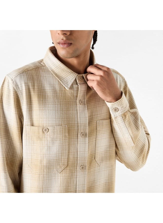 Lee Cooper Lee Cooper Checked Shirt with Long Sleeves and Pocket  - Image 4