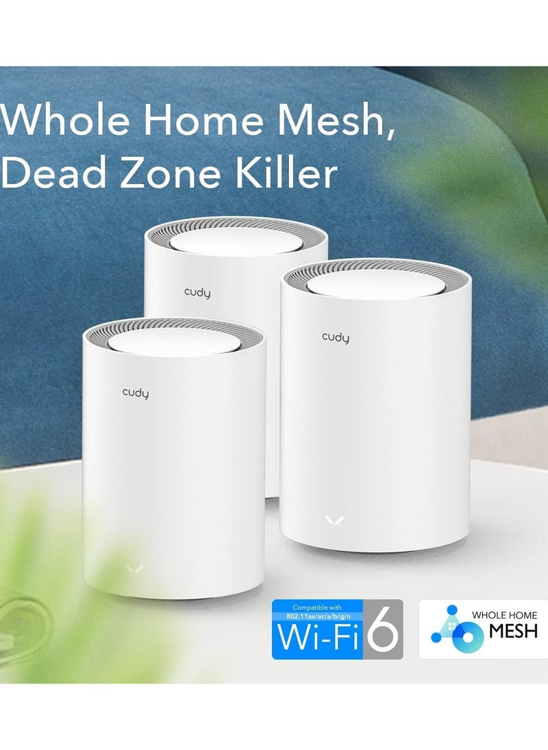 cudy - AX1800 WiFi 6 Mesh System, Replaces WiFi6 Router and Extender, Gigabit Ports, OpenVPN, Parental Control - Image 1