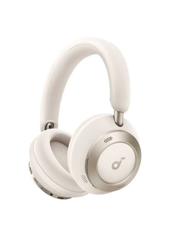 Anker Soundcore Space One Pro A3062H21 Wireless Over-Ear Bluetooth Headphones – Adaptive Active Noise Cancellation 3.0, 60-Hour Battery Life, LDAC Hi-Res Audio, Multipoint Connectivity – White - Image 1