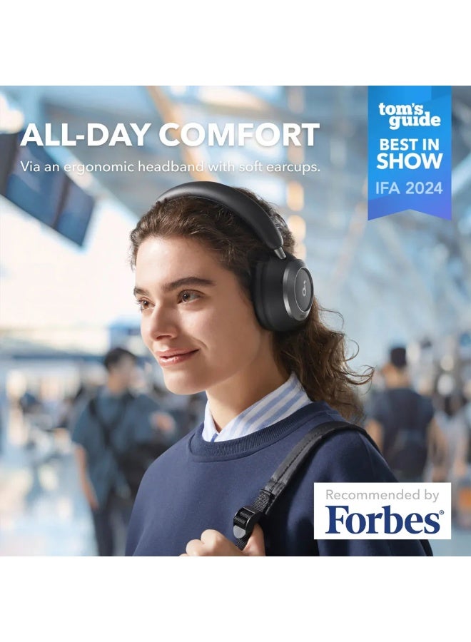 Anker Soundcore Space One Pro A3062H21 Wireless Over-Ear Bluetooth Headphones – Adaptive Active Noise Cancellation 3.0, 60-Hour Battery Life, LDAC Hi-Res Audio, Multipoint Connectivity – White - Image 5