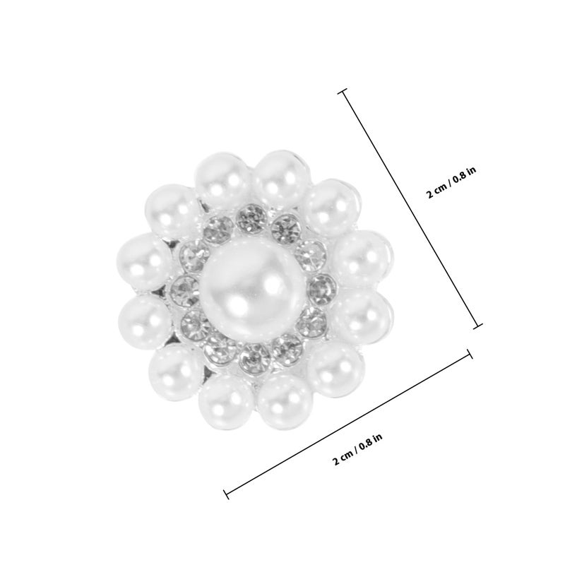 Zinc Alloy Rhinestone Sewing Buttons Round Crystal Flower Shiny Decorative Attachments for Clothes DIY Craft - Image 3