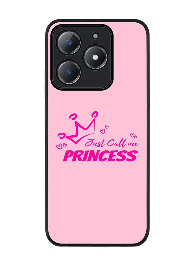 Stylizedd غطاء لجهاز Realme C63 / Realme C61 4G، حماية كاميرا نحيفة، غطاء هاتف مضاد للصدمات - فقط اتصل بي أميرة - Image 1