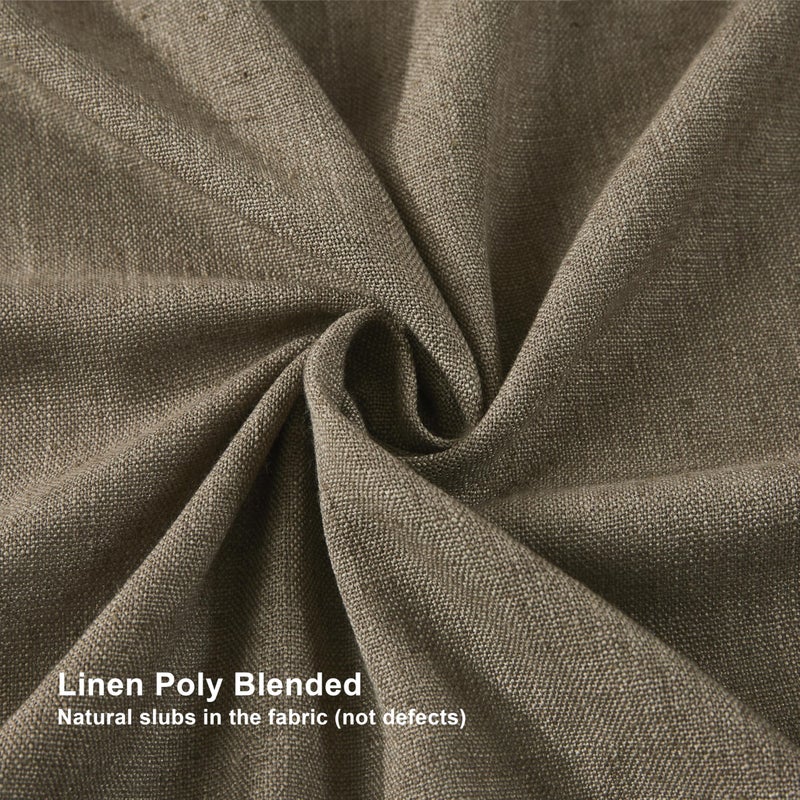 Vision Home Brown Pinch Pleated Light Filtering Curtains with Microfiber Liner 84 inch Linen Blended Textured Privacy Drapes for Living Room Bedroom Back Tabs with Hooks 2 Panels 40" Wx84 L - Image 4