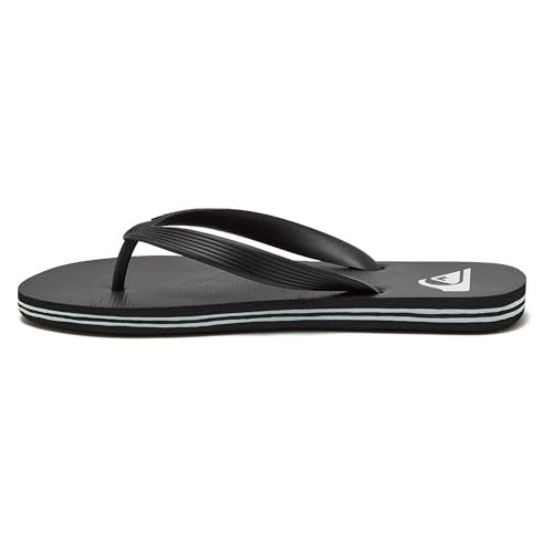 Quiksilver Unisex-Child Molokai Flip Flop Youth Sandal, Black/Black/White, 11 Little Kid - Image 3