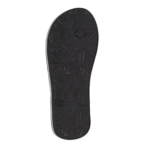 Quiksilver Unisex-Child Molokai Flip Flop Youth Sandal, Black/Black/White, 11 Little Kid - Image 5