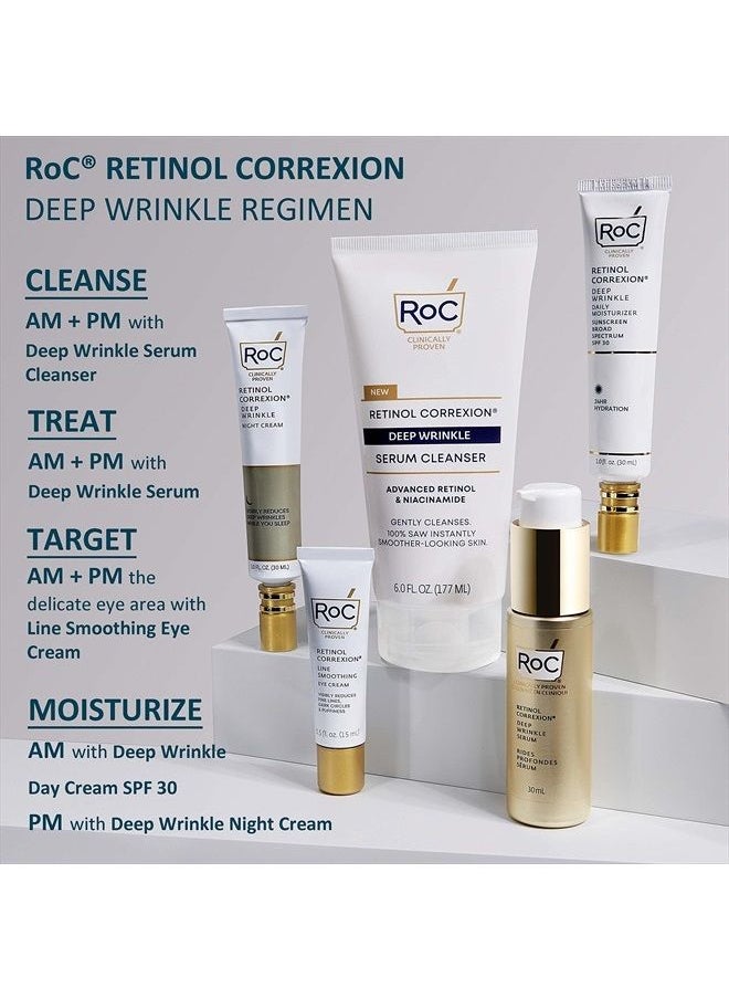 RoC - Retinol Correxion Deep Wrinkle Daily Face Moisturizer with Sunscreen SPF 30, Skin Care Treatment for Fine Lines, Dark Spots, Post-Acne Scars, 1 Ounce - Image 1