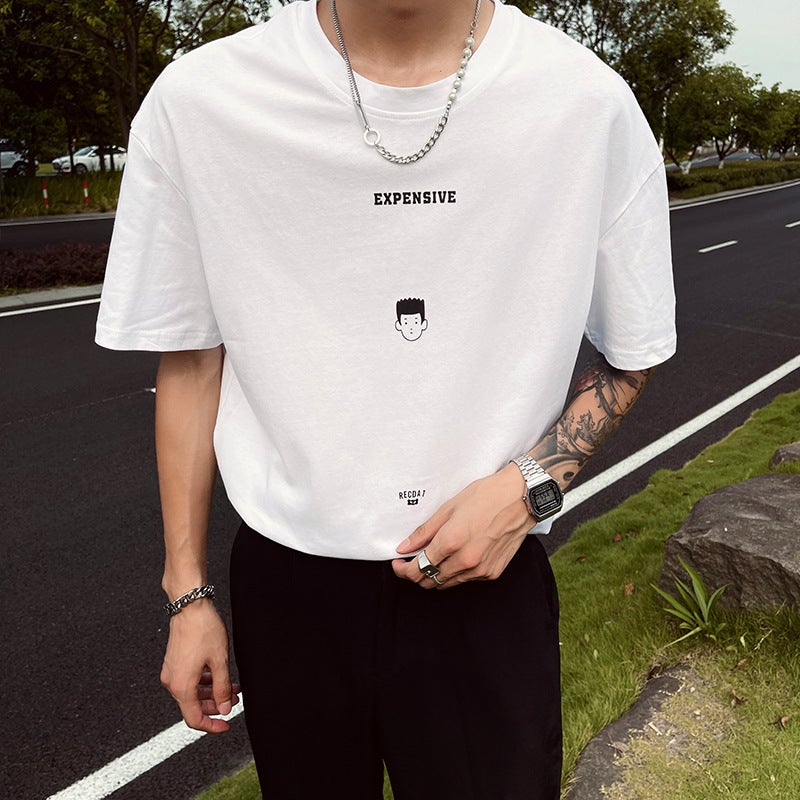 2023 New Short-sleeved T-shirt Boys Summer Clothes ins Trendy Brand Fashionable All-match T-shirt Casual Half-sleeved T-shirt - Image 5