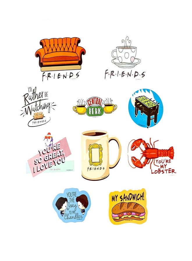 Conquest Journals Friends Friendship Goals Vinyl Sticker Pack, 60 Unique Stickers, Officially Licensed, Waterproof, UV and Scratch Resistant, Great for All Your Gadgets - Image 2