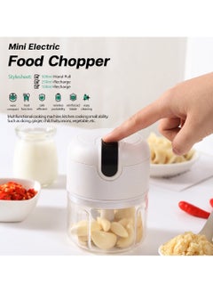 Generic Electric Food Processor, Mini Onion Chopper, USB Rechargeable Meat Chopper, BPA-Free Food Grade Blades, Easy to Clean,For Garlic, Ginger, Onion, Meat, Fruits, Vegetables/150ml  - Image 2