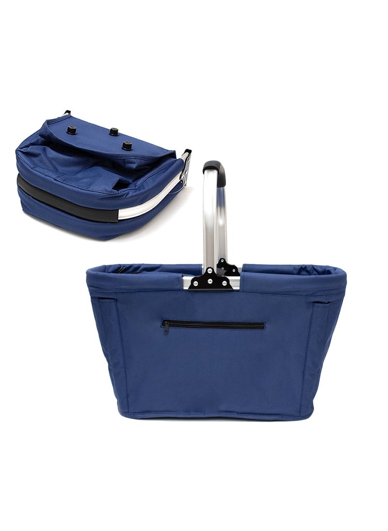 BLACKSTONE Thermal Insulated Foldable Picnic Bag, Beach Basket Strong Aluminium Frame PB4227  - Image 1