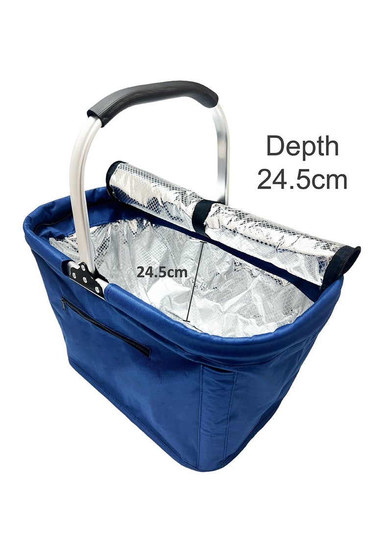 BLACKSTONE Thermal Insulated Foldable Picnic Bag, Beach Basket Strong Aluminium Frame PB4227  - Image 5