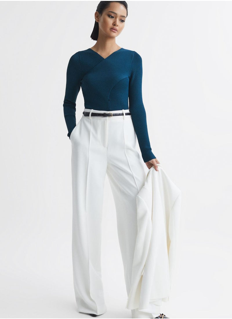 REISS - Cut Out Detail Top - Image 1