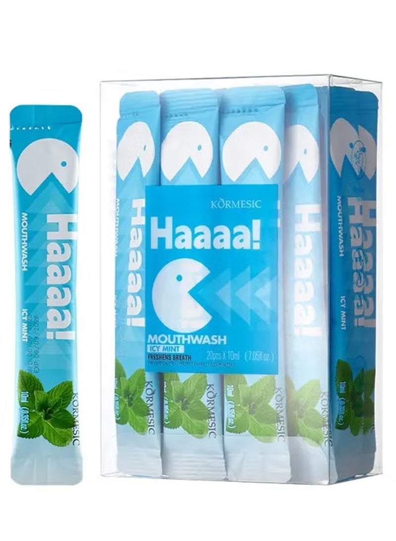 Kormesic غسول فم منعش ومعطر للفم بالنعناع المثلج 10 مل 20 قطعة - Image 1