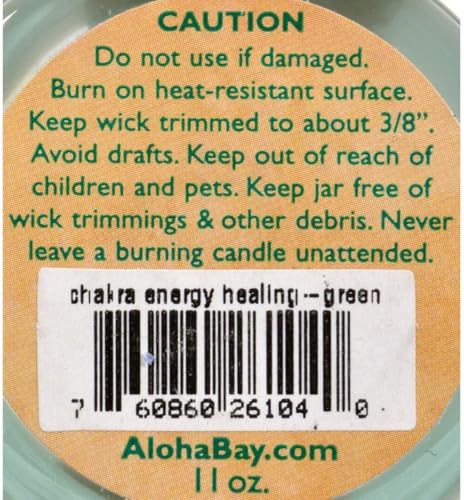 Aloha Bay شمعة معطرة فاخرة مصنوعة يدويًا في وعاء طاقة الشاكرات | وعاء 11 أونصة | شمعة اليوغا، التوازن، الصلاة والتأمل | احتراق طويل 60 ساعة | زيوت أساسية من أنجا، اللافندر، التنوب، والبابونج | ألوها باي - Image 4