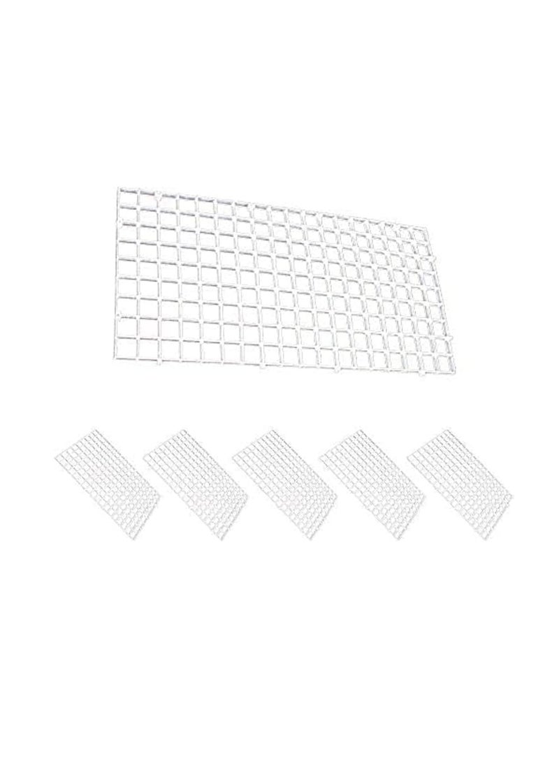 Excefore - 6 PCS Aquarium Divider Filter Tray Egg Crate Fish Tank Bottom Isolation, White, 30 cm x 15cm - Image 1