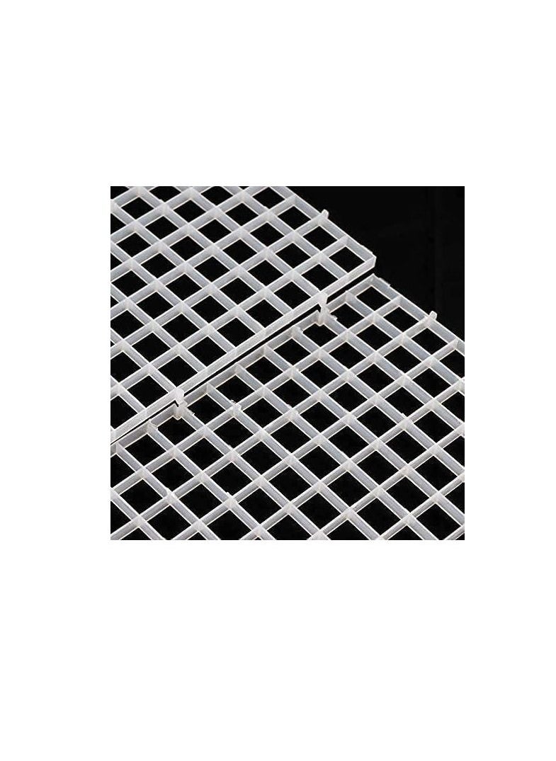 Excefore - 6 PCS Aquarium Divider Filter Tray Egg Crate Fish Tank Bottom Isolation, White, 30 cm x 15cm - Image 1