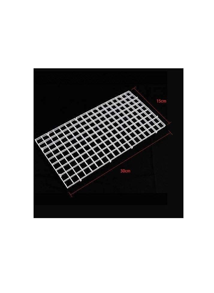 Excefore - 6 PCS Aquarium Divider Filter Tray Egg Crate Fish Tank Bottom Isolation, White, 30 cm x 15cm - Image 1
