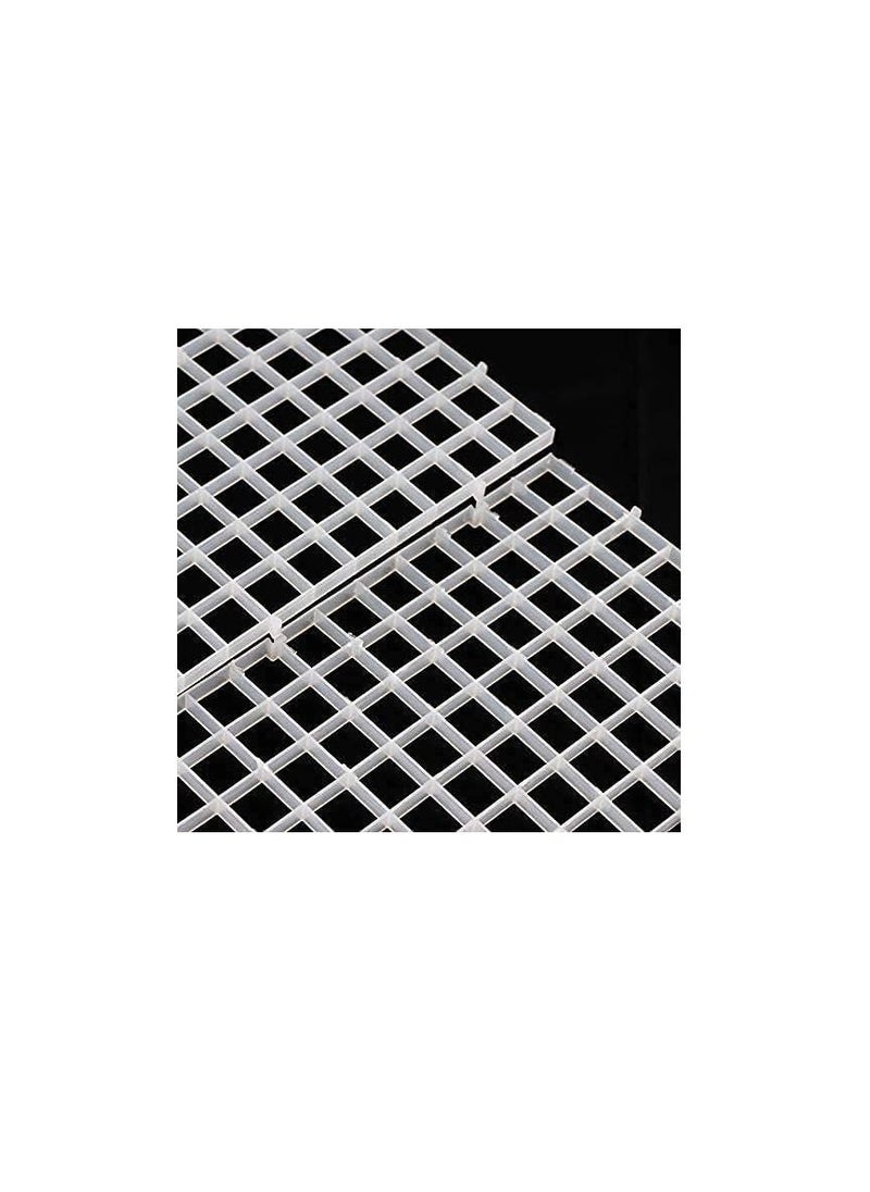 Excefore - 6 PCS Aquarium Divider Filter Tray Egg Crate Fish Tank Bottom Isolation, White, 30 cm x 15cm - Image 1