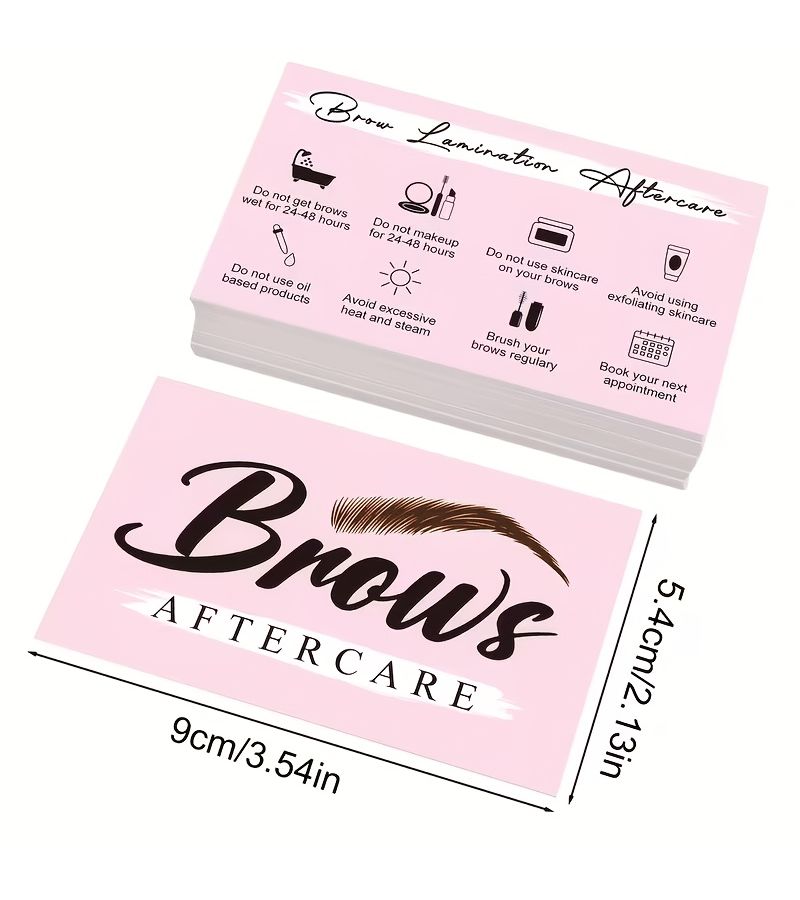 Eyebrow Care Card KP013 10pcs Minimalist Stylish Design Salon Aftercare Service - Image 4