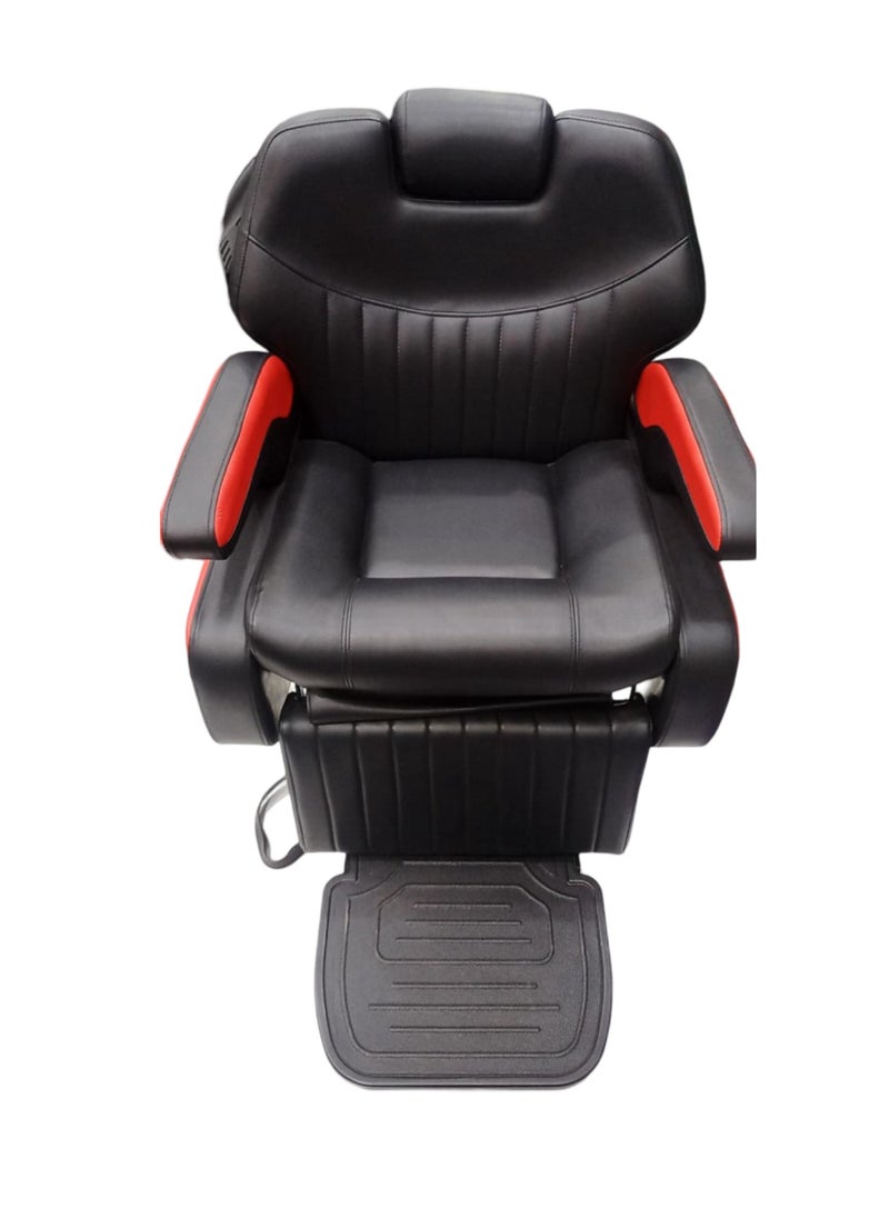 Vintage - Heavy Duty Barber Chair with Hydraulic Recline Function, Professional Salon Haircut Chair, Includes Free Installation, Engineered for Ultimate Comfort and Long-lasting Durability. - Image 1