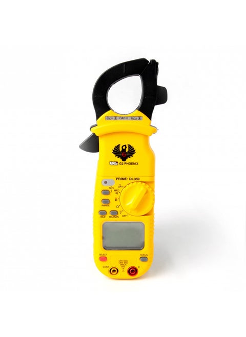 UEi DL369 Digital Clamp Meter HVAC Auto-Ranging 4000 Counts Volt Meter AC Amp Meter Measures AC Current AC/DC Voltage & Microamps Capacitance Resistance Diodes NCV Continuity Tester Live Wire Test