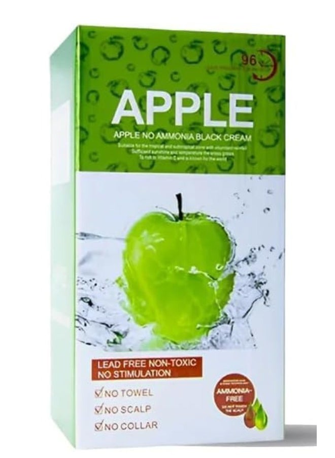 Generic Ammonia Free Apple Fruit Extract Hair Dye Cream 96H to Long Lasting Color for Hair and Beard (Black)  - Image 1