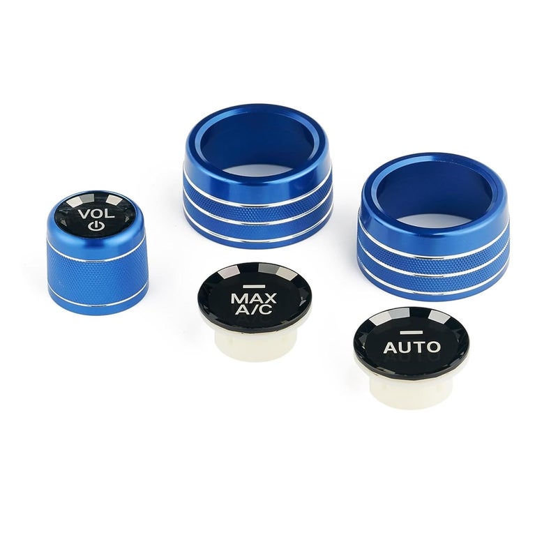 QASULER Car AC Radio Knob Switch Cover Set - Image 1