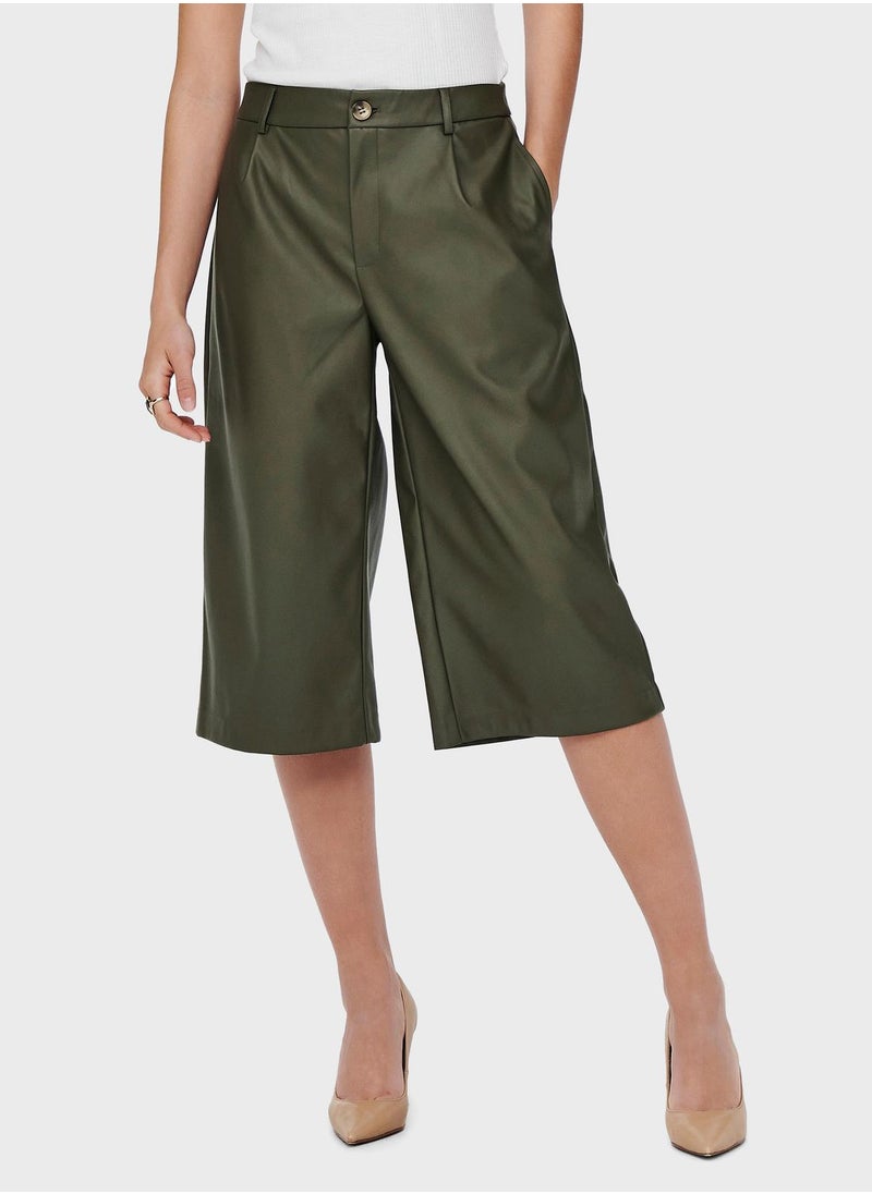 ONLY - Wide Leg Crop Pants - Image 1