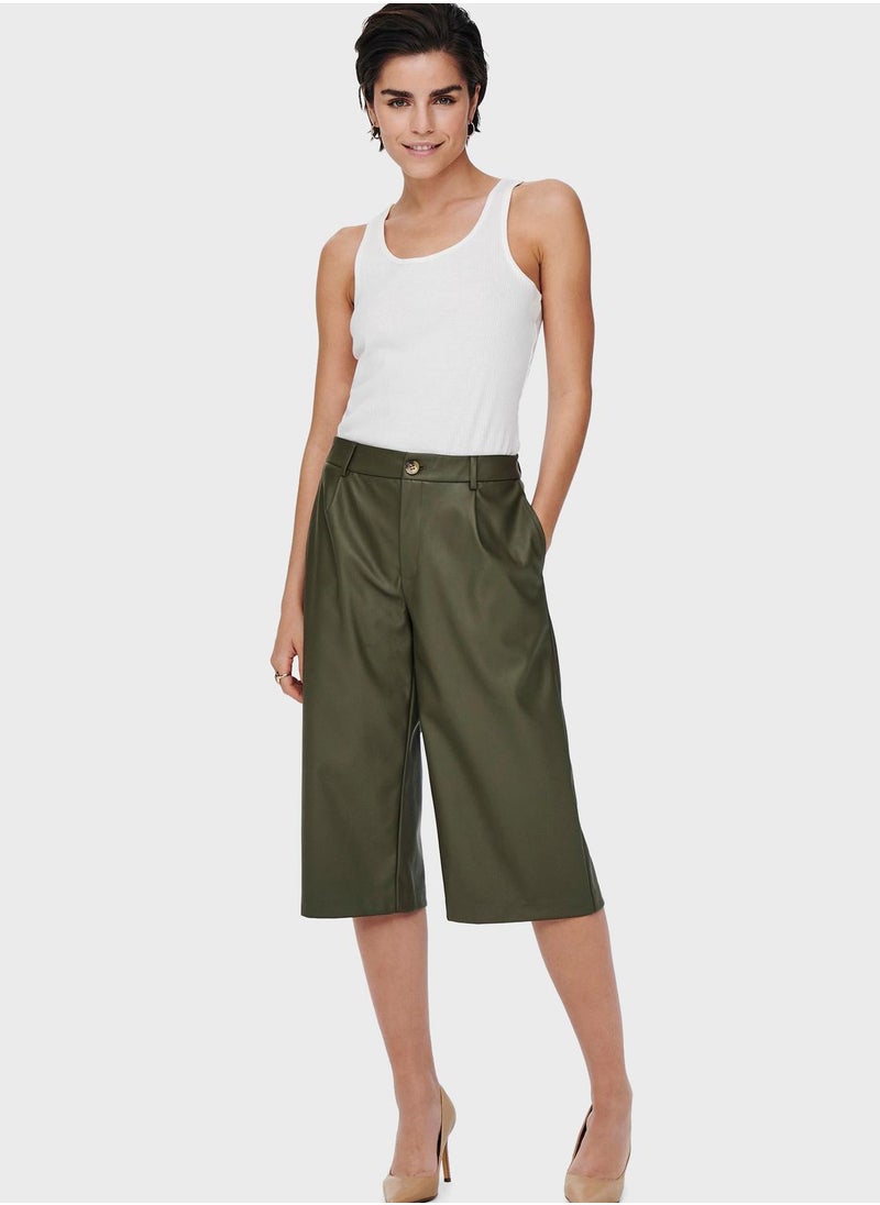 ONLY - Wide Leg Crop Pants - Image 1