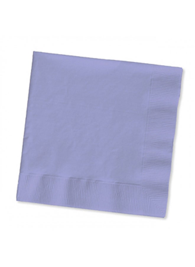 CREATIVE CONVERTING Creative Converting Touch of Color 2-Ply 50 Count Paper Beverage Napkins, Luscious Lavender  - Image 2