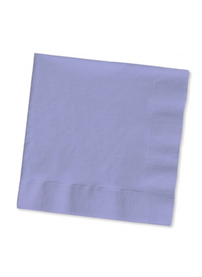 CREATIVE CONVERTING Creative Converting Touch of Color 2-Ply 50 Count Paper Beverage Napkins, Luscious Lavender  - Image 1